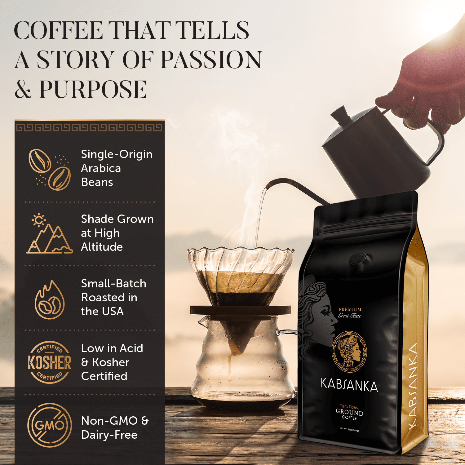 Non-GMO and Dairy-Free Kabsanka Gourmet Coffee